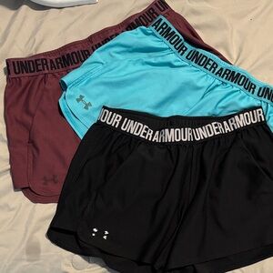Under Armour Women's Shorts - Maroon, Aqua, Black